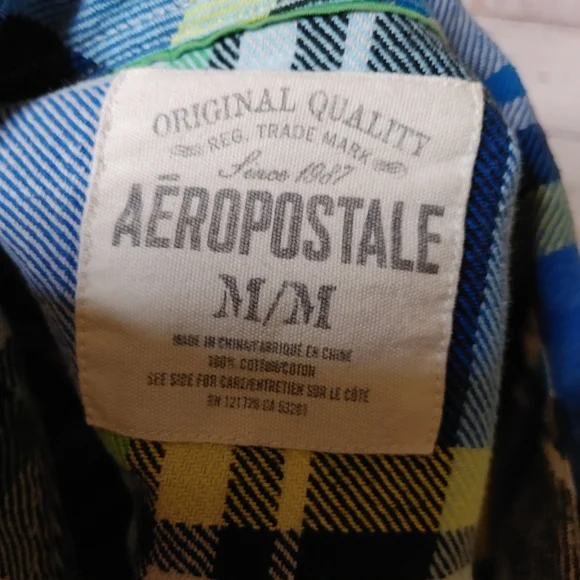 Blue plaid 💯 cotton shacket size M - Picture 7 of 9